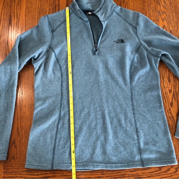 Women’s Teal The North Face 1/4 Zip Fleece Size Large - Picture 10 of 11